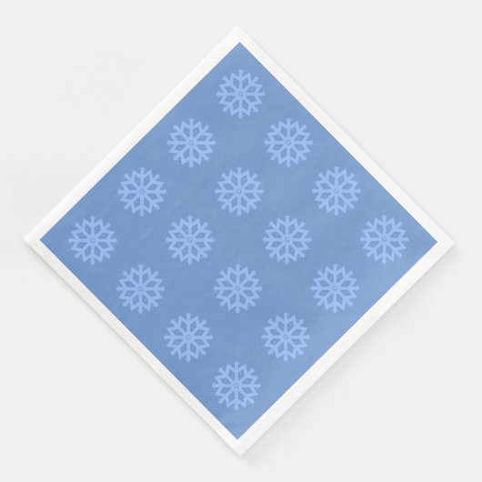Snowflake Blue Winter Festive Pattern Servet (Hoek)