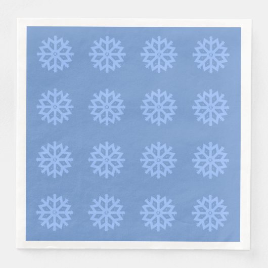 Snowflake Blue Winter Festive Pattern Servet (Voorkant)