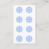 Snowflake Blue Winter Magic Pattern Informatiekaartje (Voorkant)