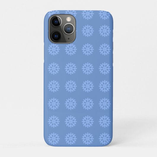 Snowflake Blue Winter Pattern Case-Mate iPhone Case (Achterkant)