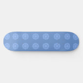 Snowflake Blue Winter Pattern Persoonlijk Skateboard (Horizontaal)