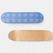 Snowflake Blue Winter Pattern Persoonlijk Skateboard (Horizontaal)