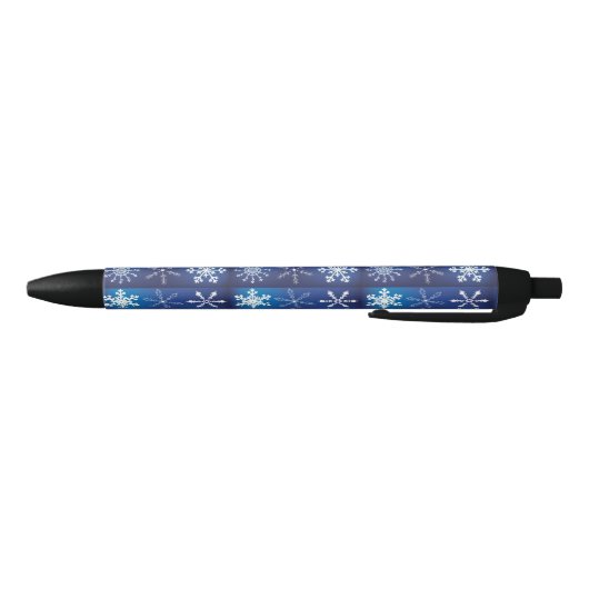 Snowflake Blue Zwarte Inkt Pen (Bodem)