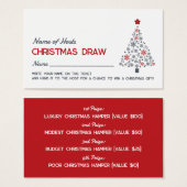 Snowflake-boom, kerstfeestkaartjes visitekaartje (Voorkant /achterkant)