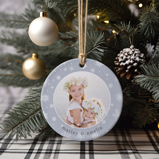 Snowflake Border | Foto Keramisch Ornament