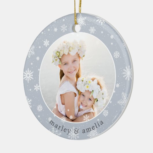 Snowflake Border | Foto Keramisch Ornament (Links)