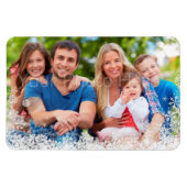 Snowflake Border Holiday Foto Magneet (Horizontaal)