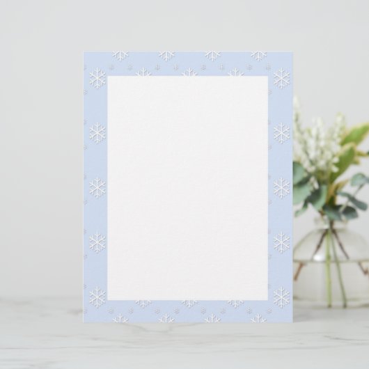 Snowflake Border Letterhead (Staand voorkant)