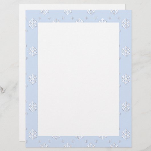 Snowflake Border Letterhead (Voorkant / Achterkant)