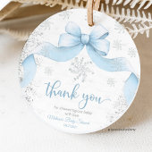 Snowflake Bow baby shower Bedankjes Labels