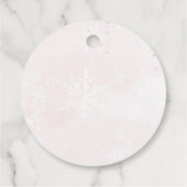 Snowflake Bow baby shower Bedankjes Labels (Achterkant)