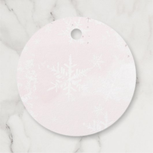 Snowflake Bow baby shower Bedankjes Labels (Achterkant)
