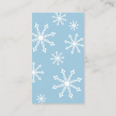 Snowflake Boys Baby shower Luier Raffle Ticket Informatiekaartje (Achterkant)