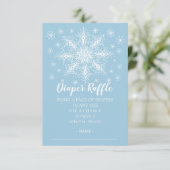 Snowflake Boys Baby shower Luier Raffle Ticket Kaart (Staand voorkant)