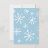 Snowflake Boys Baby shower Luier Raffle Ticket Kaart (Achterkant)