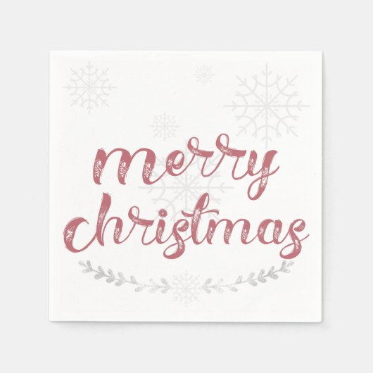 Snowflake & Branches Vakantie Servetten (Voorkant)
