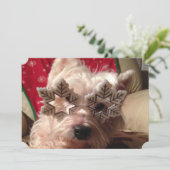 Snowflake bril voor de winter van deze stropdas feestdagenkaart (Staand voorkant)