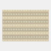 Snowflake Brown Nordic Faux Knit Sweater Pattern Inpakpapier Vel (Voorkant)