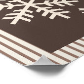 Snowflake Brown Striped Poster (Hoek)