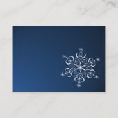 Snowflake Bruids Registry Kaart Donkerblauw (Achterkant)