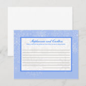 Snowflake Bruiloft schrijfbaar advies Kaart (Voorkant / Achterkant)