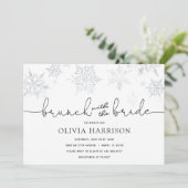 Snowflake Brunch met de bride Shower Kaart (Staand voorkant)