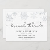 Snowflake Brunch met de bride Shower Kaart (Voorkant / Achterkant)