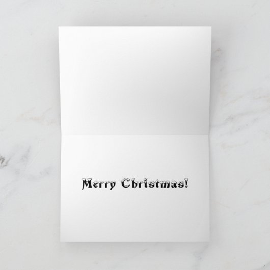 Snowflake Bulb Christmas Kaart (Binnen)