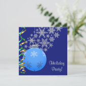 Snowflake Bulb Holiday Party Kaart (Staand voorkant)