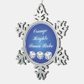 Snowflake Bunco Tin Sneeuwvlok Ornament (Rechts)