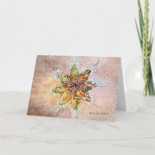 Snowflake cactus vakantie wenskaart feestdagen kaart