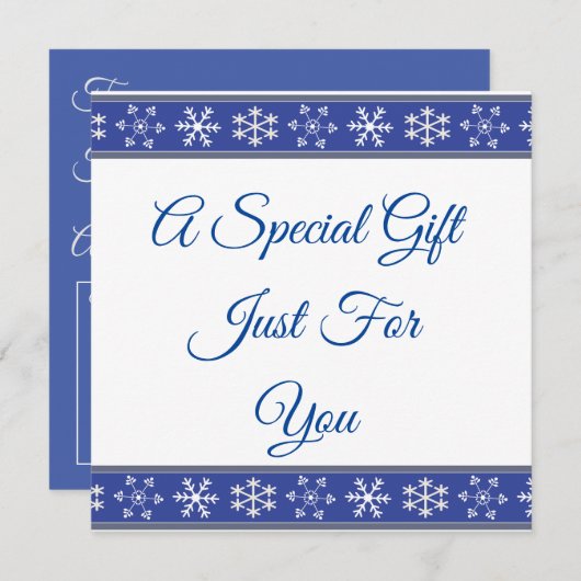 Snowflake Cadeaubon (Voorkant / Achterkant)