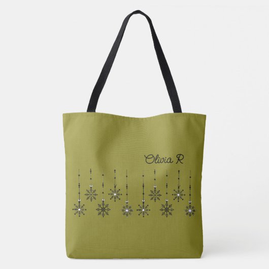  Snowflake Canvas Tas (Achterkant)
