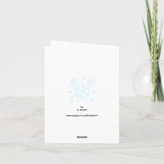 Snowflake Card Feestdagen Kaart (Achterkant)