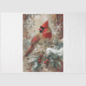 Snowflake Cardinal Tissuepapier (Voorkant)