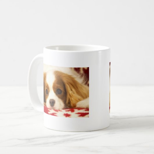 Snowflake Cavalier King Charles Spaniel Koffiemok (Voorkant links)