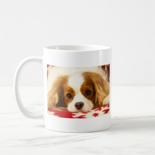 Snowflake Cavalier King Charles Spaniel Koffiemok (Links)