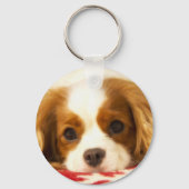 Snowflake Cavalier King Charles Spaniel Sleutelhanger (Voorkant)