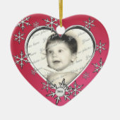 Snowflake Charm Lijst Keramisch Ornament (Voorkant)