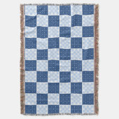 Snowflake Checkerboard Throw Blanket Deken (Voorkant Verticaal)