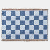 Snowflake Checkerboard Throw Blanket Deken (Voorkant)