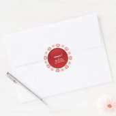 Snowflake cheer - Adresetiketten Ronde Sticker (Envelop)