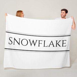 SNOWFLAKE Chic Moderne Zwarte Witte Grijze Strepen Fleece Deken