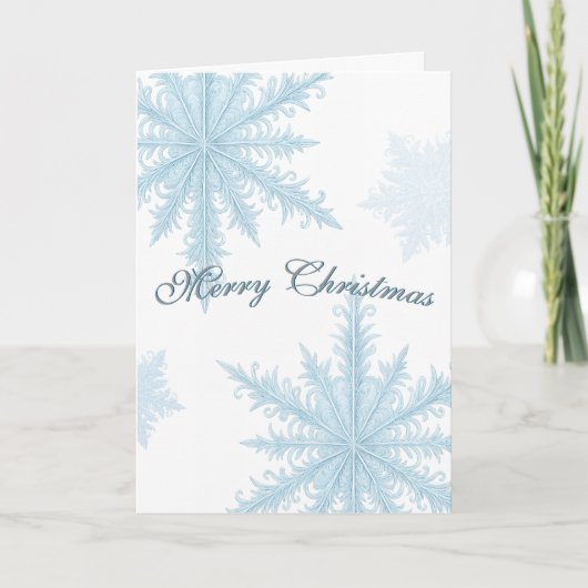 Snowflake Christmas Card Feestdagen Kaart (Voorkant)