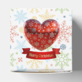 Snowflake Christmas Heart Window Favor Box Bedankdoosjes (Bovenkant)