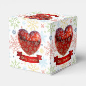 Snowflake Christmas Heart Window Favor Box Bedankdoosjes (Achterkant)