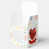 Snowflake Christmas Heart Window Favor Box Bedankdoosjes (Geopend)