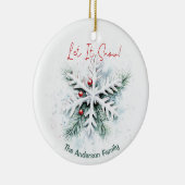 Snowflake Christmas Ornament | Custom Name (Rechts)