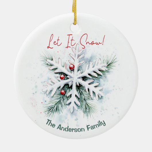 Snowflake Christmas Ornament | Custom Name (Achterkant)