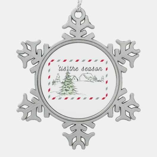 Snowflake Christmas Tree Ornament (Voorkant)